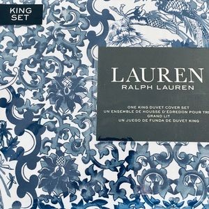 Ralph Lauren Porcelain Tamarind Birds Kg Duvet Set